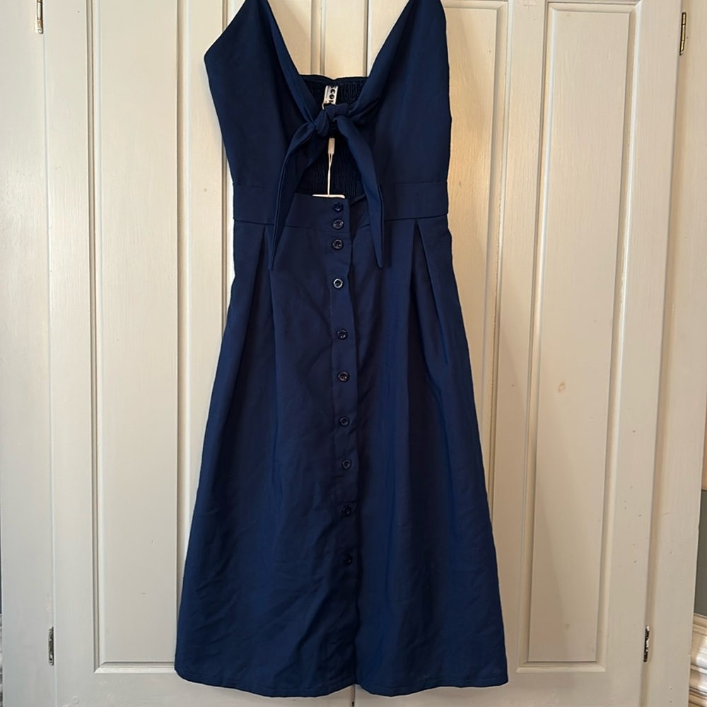 Ecowish Navy Blue sun dress NWT